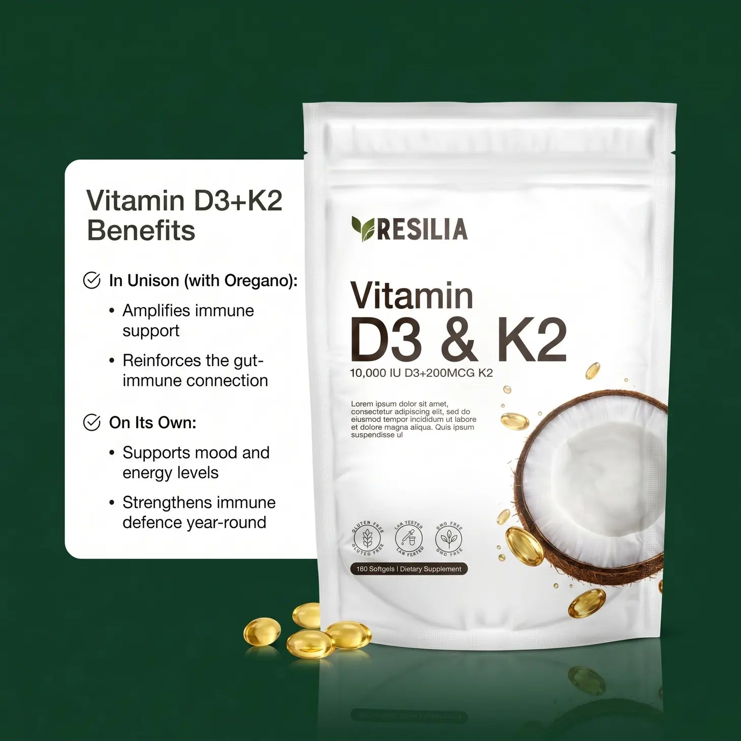 Resilia® Oil Of Oregano Softgels